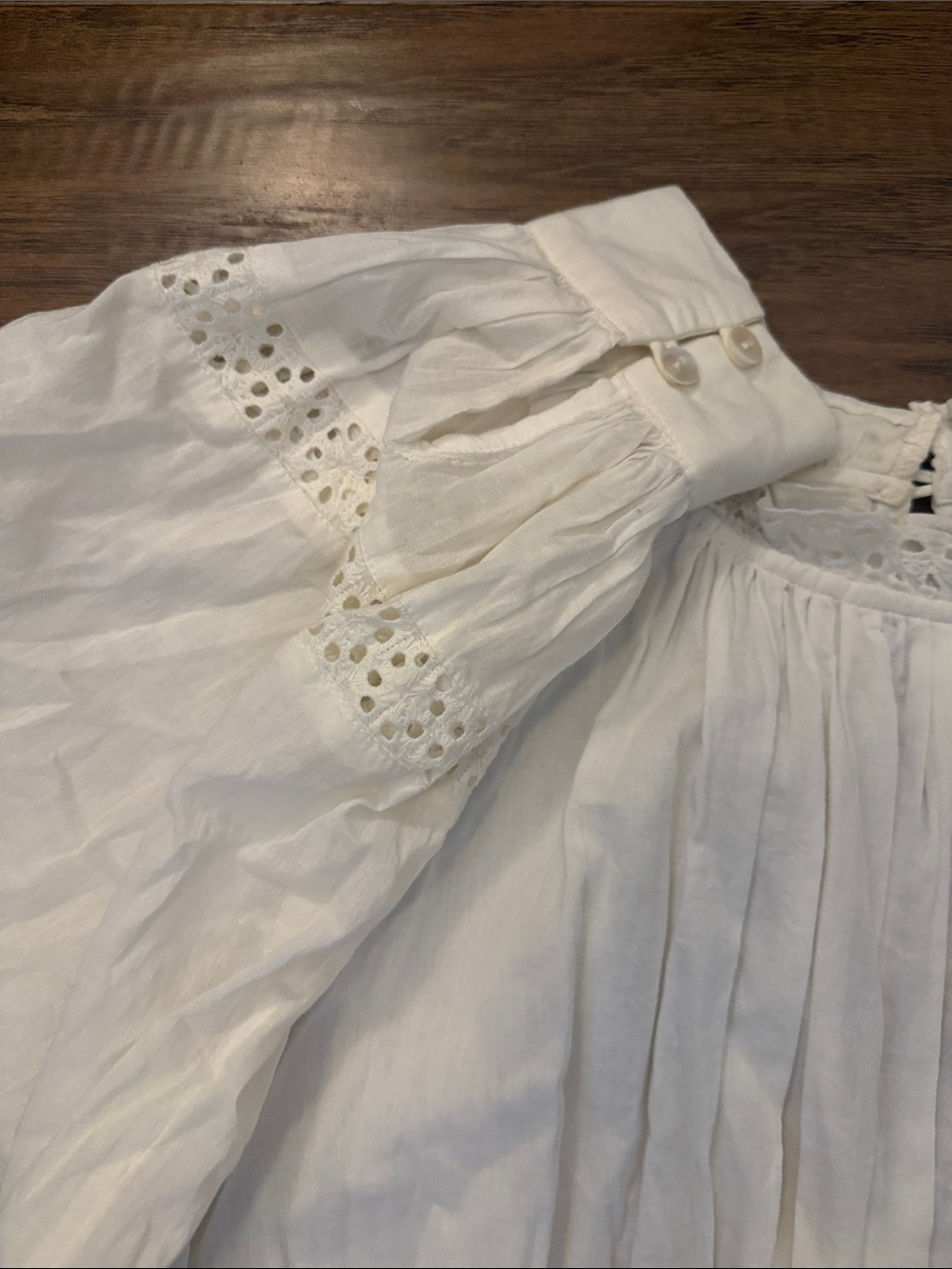 NWOT Cleobella Hayden Smocked Boho Mini Dress Ivory White S - Picture 9 of 14